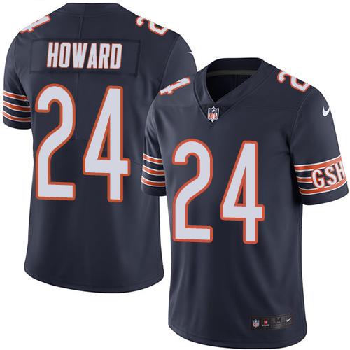 Nike Bears #24 Jordan Howard Navy Blue Team Color Youth Stitched NFL Vapor Untouchable Limited Jersey